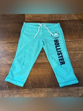 Hollister Vintage Y2K 2000’s Light Blue Cropped Capris Sweatpants S